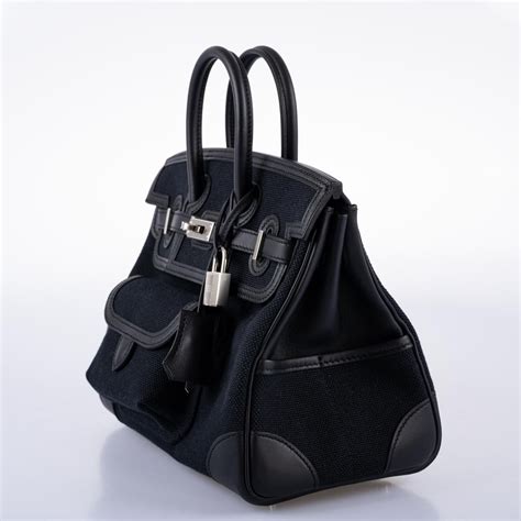 hermes toile bag with exterior pockets|hermes tote bag leather.